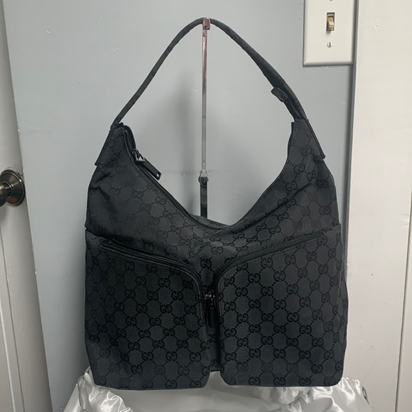 Gucci Handbags - Authentic Gucci black Guccisma shoulder bag